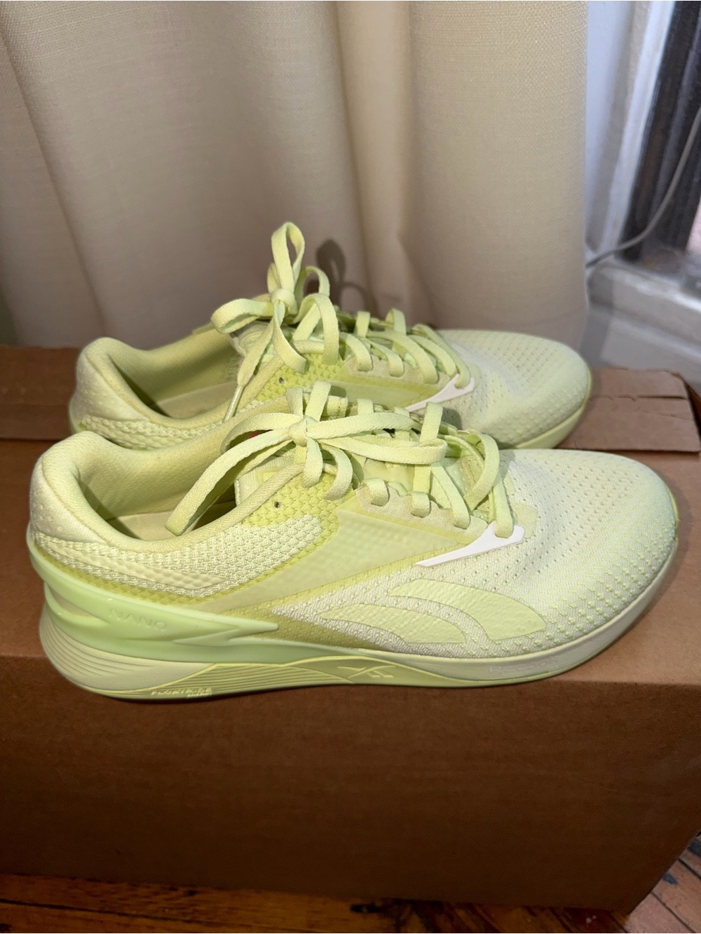 Reebok Women's Nano X3 Lime Green Citrus Glow Athletic Shoes